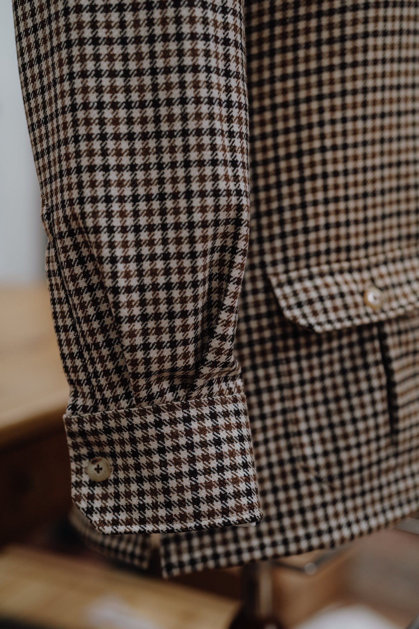 SOBRECAMISA SAFARI FOX BROTHERS (PATA DE GALLO)