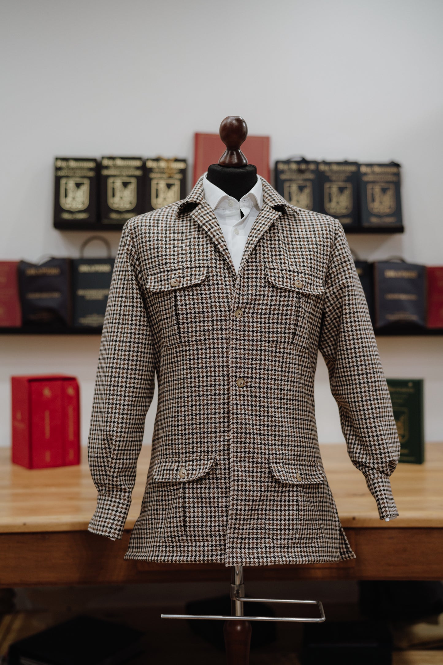 SOBRECAMISA SAFARI FOX BROTHERS (PATA DE GALLO)