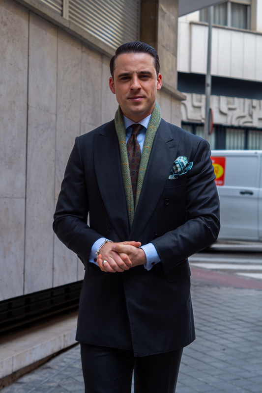 TRAJE 2 PIEZAS GRIS MARENGO CRUZADO FRATELI