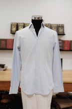 Camisa Rayas Azul Celeste en Lino