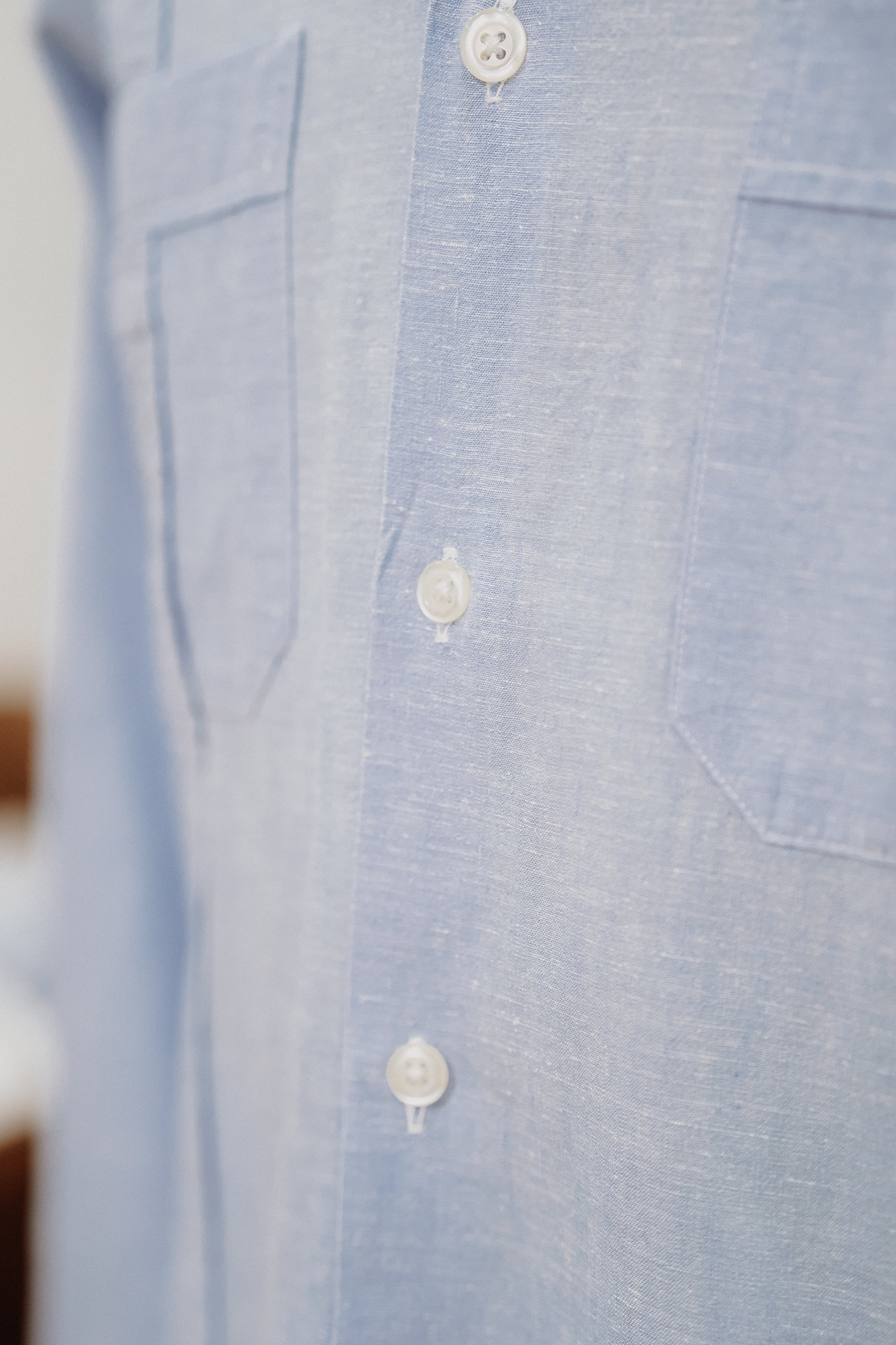Guayabera Cubana Celeste en Lino y Algodón