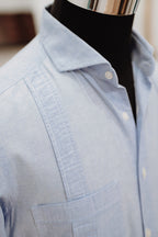 Guayabera Cubana Celeste en Lino y Algodón