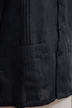 Guayabera Azul Marino en Lino