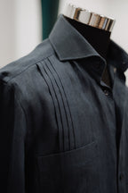 Guayabera Azul Marino en Lino