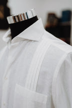Guayabera Blanca en Lino y Algodón