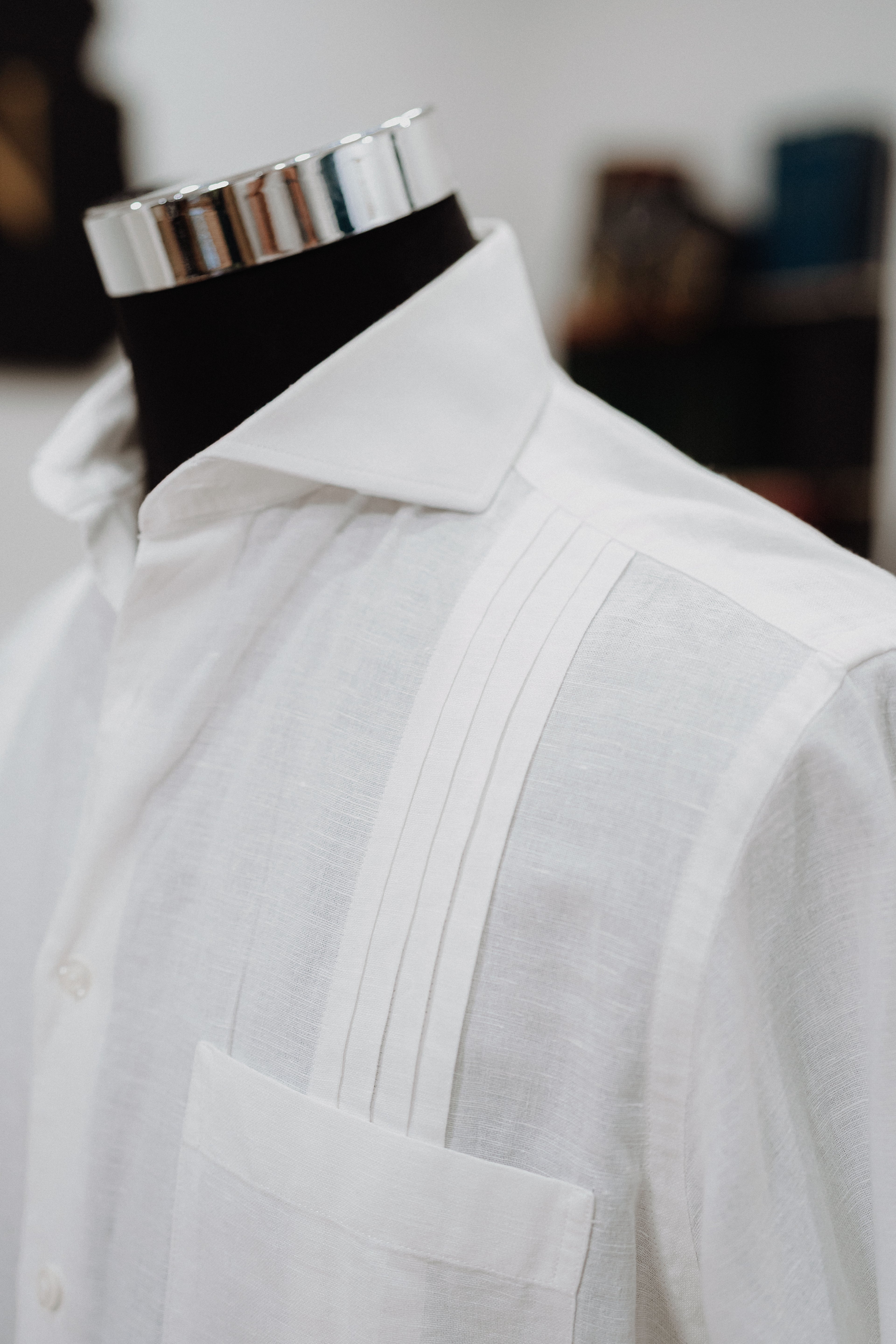 Guayabera Blanca en Lino y Algodón