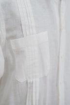 Guayabera Blanca en Lino y Algodón