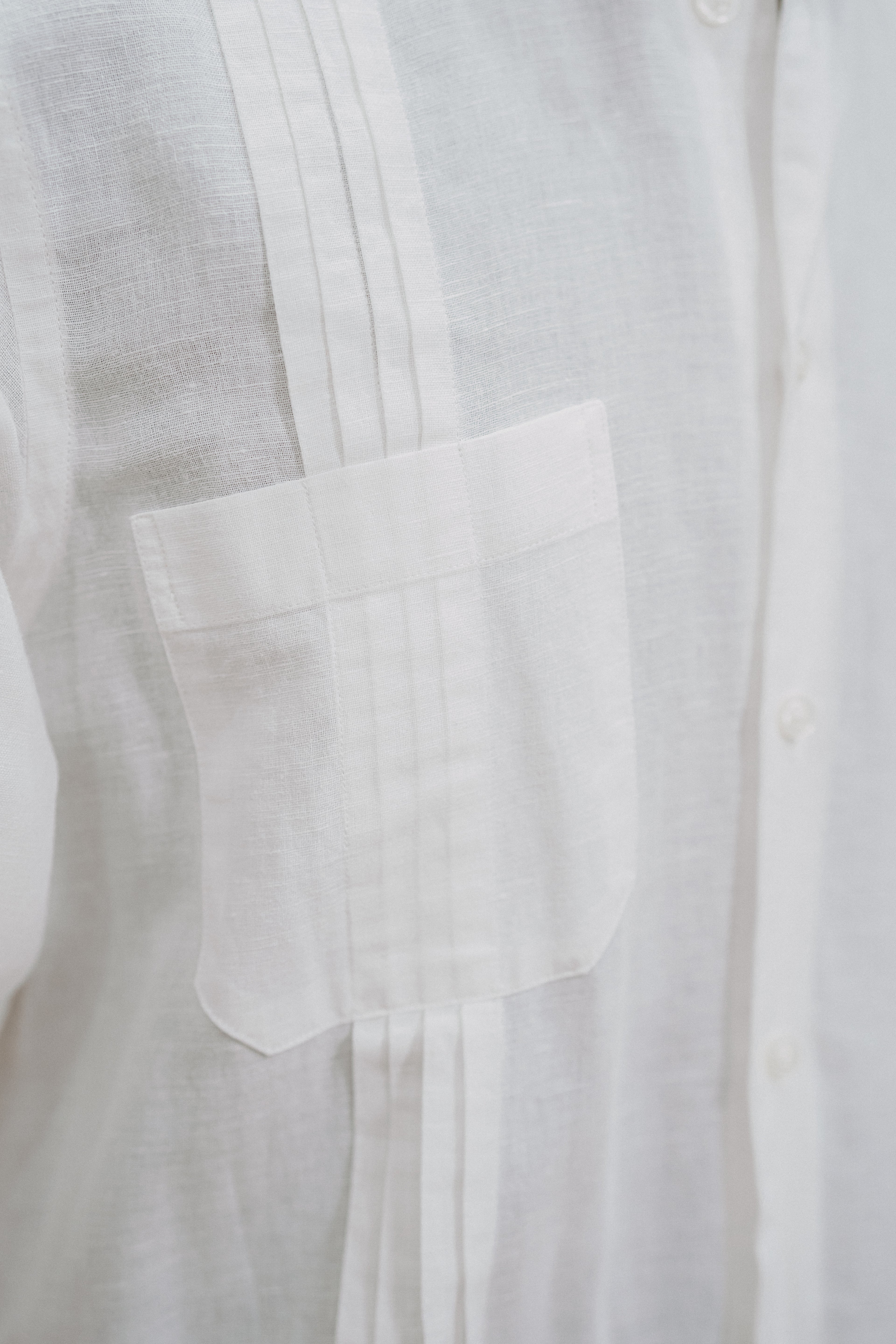Guayabera Blanca en Lino y Algodón