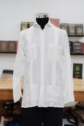 Guayabera Blanca en Lino y Algodón