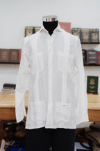 Guayabera Blanca en Lino y Algodón