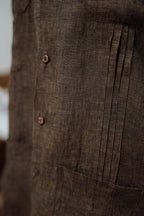 Guayabera Chocolate en Lino