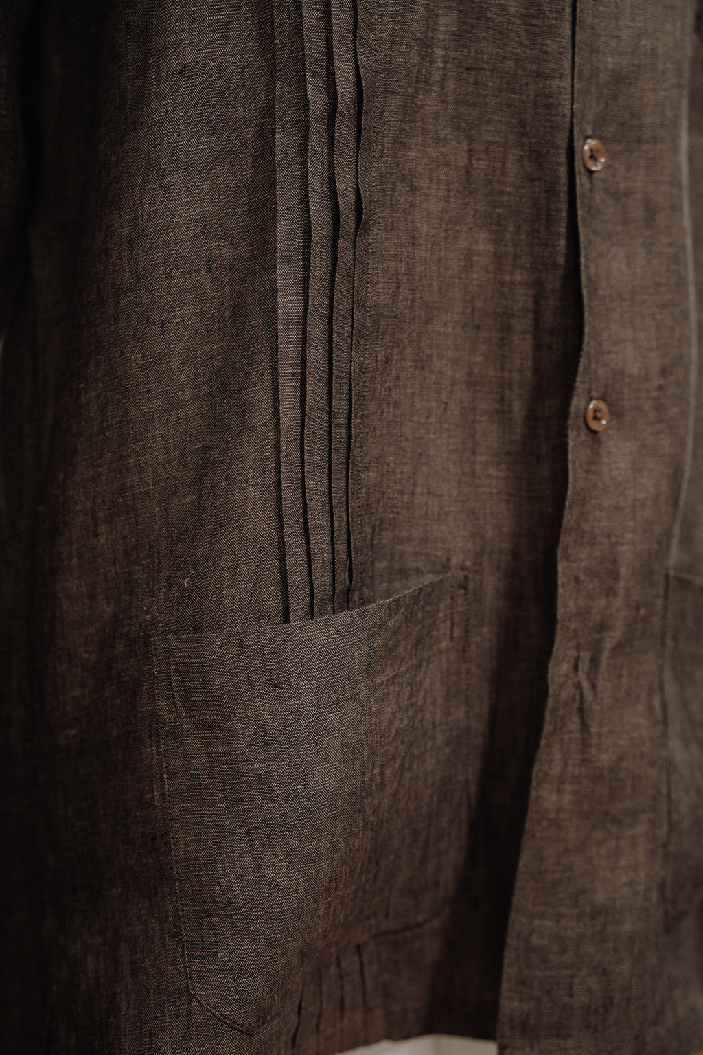 Guayabera Chocolate en Lino