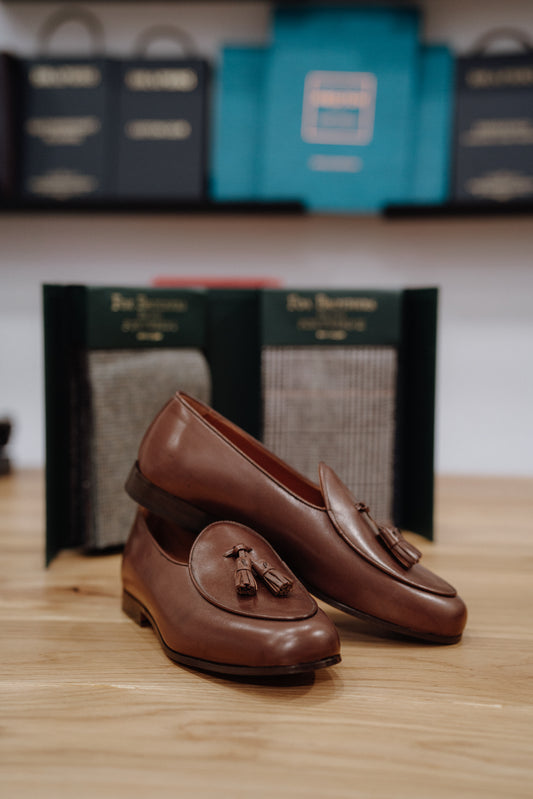 MOCASINES MARRONES BORLAS