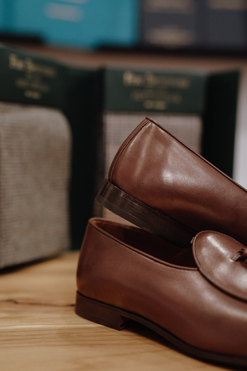 MOCASINES MARRONES BORLAS