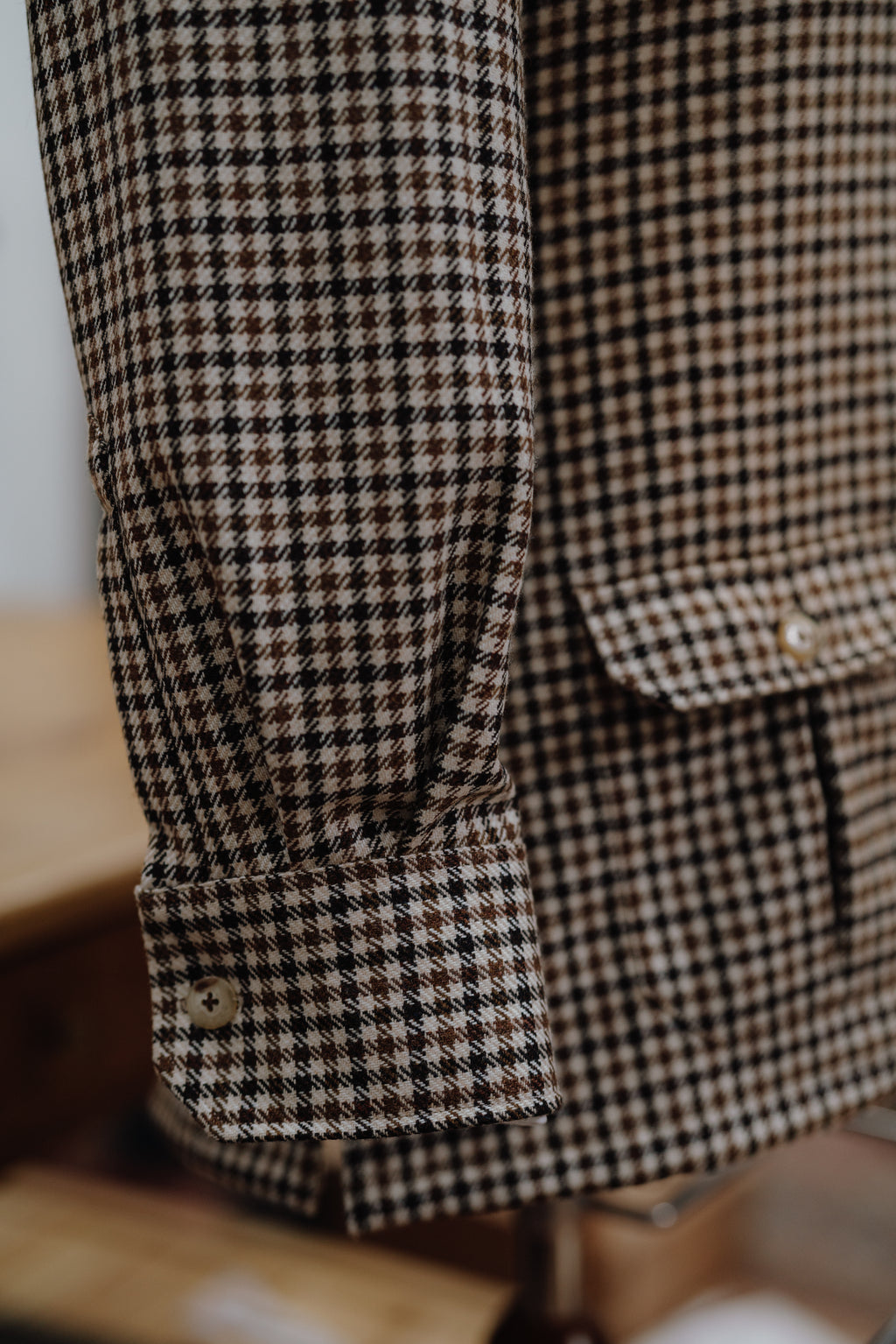 SOBRECAMISA SAFARI FOX BROTHERS (PATA DE GALLO)