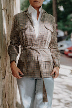 SOBRECAMISA SAFARI FOX BROTHERS (PATA DE GALLO)